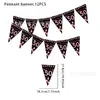 Vendas Diretas de Fábrica Transfronteiriças Popular Preto e Dourado Banners de Aniversário Decoração de Festa Montagem de Ambiente Banner Bunting