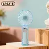 2026 Ventilador de Mão Transparente Simples Criativo Ventilador Pequeno Portátil de Verão para Exterior com Clipe Recarregável via USB