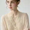 Cárdigan de Cachemira para Mujer, Suéter Abrigo de Pico, Top Largo Único de Encaje con Lentejuelas de Moda, Nuevo Estilo Otoño/Invierno