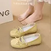 Zapatos planos estilo francés para mujer con punta cuadrada y lazo, colección otoño 2026, bailarinas, zapatos planos Mary Jane poco profundos, zapatos planos para mujer