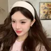 Diadema de Color Sólido a Rayas Estilo Coreano de Cabeza Ancha para Mujer, Diadema de Corona Alta para Primavera y Verano, Diadema para Lavarse la Cara, Accesorio para el Cabello Versátil y Elegante