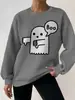 Otoño 2025 Deportes Halloween Ropa de Hombre Único Suéter con Cuello Redondo de Punto Waffle Marca de Moda Ins Top de Nicho Suéter