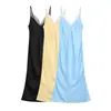 Atacado de Comércio Exterior AliExpress 2026 Moda Europeia e Americana Casual Slim Patchwork de Renda Alça Vestido para Mulheres B22670