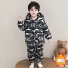 Pijama Cálido para Niños Traje Acolchado de Tres Capas 2025 Nueva Ropa de Invierno para Niños Ropa Gruesa para el Hogar de Otoño e Invierno