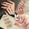 Serpiente Dorada Trae Riqueza Gato de Ojo de Tigre de Lujo Mariposa Arte de Uñas Hecho a Mano con Brillantes Pedrería para Mujeres Ricas