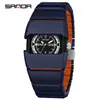 Sanda Comercio Exterior Más Vendido Reloj de Cuarzo Milenio Y2K Moda Luminoso Reloj para Hombre Impermeable Correa de Armadura Multisección Reloj de Pulsera
