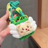 Monedero Tejido Tejido Lindo para Animales Pequeños Voladores Bolsa para Audífonos Bluetooth Cubierta Protectora Bolso con Cuerda Cruzada
