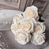 Ramo de rosas corola de 7 cabezas decoración de mesa para sala de estar en casa flores artificiales diseño floral de boda accesorios de fotografía
