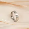 Suministro de Comercio Exterior Transfronterizo Xiyin De Venta Caliente Shengxi Acero Inoxidable Incrustado de Diamantes Anillo de Estilo Lujo Ligero de 5 mm Joyería