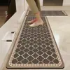 Tapete de chão de cozinha atacado russo transfronteiriço, tapete simples geométrico absorvente de óleo e água, tapete de chão longo antiderrapante de terra de diatomáceas