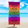 Toalla de Playa de Microfibra de Secado Rápido y Absorbente de Agua Toalla de Playa Transfronteriza de Amazon Toalla de Playa Geométrica Floral Mandala
