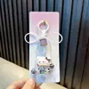 Chaveiro Gato Morango Desenho Animado Gatinho Pingente de Bolsa Lanyard de Celular Fofo Pingente para Chaveiro de Carro Pequeno Presente