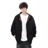 Cárdigan de Cuadros Estilo Americano Suéter con Capucha para Hombre Invierno 2024 Nuevo Estilo Estilo Perezoso Holgado Chaqueta Cardigan Estilo Americano para Pareja