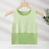 Colete Térmico Listrado de Veludo Infantil para Meninos e Meninas, Base de Proteção para a Barriga para Outono e Inverno
