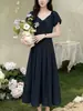 Vestido ligero rosa "Soft Pink Tinglan" estilo francés para mujer de LunXnan, nuevo modelo de verano, vestido largo elegante de alta gama