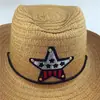 Sombrero de Sol de Verano para Niños Estrella de Cinco Puntas Sombrero de Vaquero Jazz Occidental para Bebé Sombrero de Cubeta para Niños Sombrero de Paja para Niños