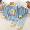 Conjunto de Roupas de Outono para Crianças Novo Algodão Puro Roupas de Outono Calças de Outono Pijamas de Outono para Meninos Roupas de Casa para Bebês Meninas Roupas Infantis Venda por Atacado