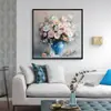 Pegatina de Pared Estereoscópica 3D Ventana Simulación Reino Artístico Jarrón Flores Autoadhesivo Sala de Estar Pared de Fondo Pintura Decorativa Pegatina de Pared para Dormitorio