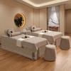 Nuevo color algodón cáñamo colcha de belleza de cuatro piezas color sólido salón de belleza masaje terapia capilar colcha universal para las cuatro estaciones