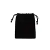 Fábrica em estoque bolsa de flanela preta bolsa com cordão para cosméticos joias bolsa de armazenamento de joias bolsa para ornamentos