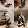 Novos Sapatos de Algodão Quente de Camurça para Outono e Inverno 2026 com Solas Macias, Mocassins Flats Slip-On Fofos e Descolados Estilo Japonês para Mulheres