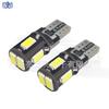 Luz de largura LED decodificação T10 5630 6smd luz de leitura decodificação carro placa luz W5W luz da porta