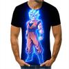 2024 Comércio Exterior Impressão 3D Digital Transfronteiriça Camiseta Masculina de Manga Curta Dragon Ball Monkey King Jovens Estudantes do Sexo Masculino