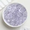 Cuentas de resina transparentes en forma de estrella con pequeñas facetas y agujeros grandes, cuentas planas para joyería DIY, cadenas de teléfono, pulseras de cuentas y accesorios
