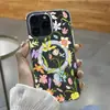 Funda de Teléfono Magnética Transparente de Acrílico con Flores Coloridas de Pantalla Completa para Apple 17 18Promax, Producto Nuevo Transfronterizo