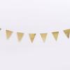 3m Bandeirinhas Triangulares Douradas e Prateadas, Enfeites de Papel, Suprimentos para Festa, Decorações de Janela com Flores, Bandeirinhas Triangulares
