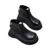 Nuevas Botas Cortas de Comercio Exterior de Suela Gruesa Cálidas Antifrío para Mujer Otoño/Invierno Piel Suave Más Terciopelo Zapatos de Mujer Cómodos Antideslizantes
