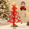 2026 Nova Decoração de Natal Pequena Árvore de Natal de Mesa Pacote de Material DIY para Casa Mini Enfeite Pequeno Presente