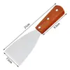 Pala de Acero Inoxidable con Mango de Madera Pala para Tiramisú Pala para Cocinar Panqueques Pala Doméstica de Cocina Pala para Freír Plancha Barbacoa