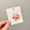 Pinzas para el cabello coloridas, artísticas y coquetas modelo 2025, pinzas de pico de pato estilo universitario para chicas dulces, pasadores para el cabello de estudiante, accesorios para el cabello de alto valor