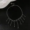 Collar Minimalista de Encaje con Borlas Estilo Coreano, Cadena para Clavícula de Lujo Ligero de Nicho, Joyería Versátil con Diseño para Viajes de Mujeres