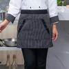 Delantal de Chef Estilo Corto para Meseras, Delantal Corto de Media Longitud para Mujeres, Adecuado para Restaurantes Occidentales, Hoteles, Cafeterías, Casas de Té y Comedores