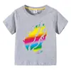2023 Comercio Exterior Transfronterizo Ropa Infantil Camiseta de Manga Corta de Verano para Niños Camiseta Básica de Dibujos Animados para Niños Top de Manga Corta para Bebé