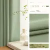 Tecido de Cortina Blackout Taiguli de Algodão e Linho para Quarto, Sala de Estar, Varanda, Estilo Minimalista Moderno, Hotel, Escola, Cortinas Prontas para Projetos