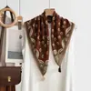 Pañuelo Cuadrado Vintage con Borlas Estampado Paisley Pañuelo para el Cuello con Colgante Estampado de Lunares y Anacardos Pañuelo de Seda con Flecos para Mujer Imitación de Algodón y Lino
