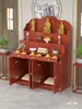 Mesa de Ofrendas Estilo Tibetano de Tres Niveles Sala de Estar Nuevo Estilo Chino Hogar Altar de Incienso Santuario Altar de Buda de Tres Niveles Salón Altar de Práctica Taoísta Nicho Budista Estatua de Buda