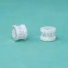 Acessórios de Joias em Prata Esterlina 925 Zircônia Microincrustada Contas Espaçadoras Pastilhas Espaçadoras Contas Cilíndricas Pulseira de Cristal Acessórios de Joias Miçangas para DIY