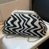 Bolso Cruzado Nuevo con Patrón de Cebra Nube Cadena Bolso Cruzado Debajo del Brazo con Diseño Único Versátil Bolso de Hombro para Viajes Diarios para Mujeres