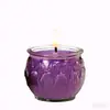 Lámpara de Mantequilla de 24 Horas, Lámpara de Loto Morado, Lámpara de Mantequilla Vegetal sin Humo ni Olor, Vela para el Hogar para Ofrecer a Buda, Luz Eterna