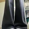 Jeans Reta Preto e Cinza 2026 Novo Outono Feminino Plus Size Corpo Pera Emagrecimento Alongamento das Pernas Calças Wide Leg