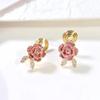 Pendientes de Clip para Oreja de Verdura Celeste Fangyuan para Mujer ~ Diseño de Nicho Borla Pendientes Largos Otoño e Invierno Joker Temperamento Pendientes Avanzados