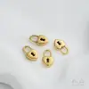 Pacote Conservador de Cor em Aço Titânio Pingente Cadeado Coração Ouro 14K Pingente Broche Laço Acessórios para Joias DIY