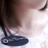 Collar elegante para mujer, directo de fábrica, chapado en plata, estilo coreano, joyería chapada, cadena corta para clavícula, cadena de lingotes retro.