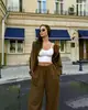 Comércio Exterior Transfronteiriço Aliexpress Novo Estilo Feminino Cardigã Esportivo com Capuz e Zíper com Cordão Calça Longa Conjunto Casual de Duas Peças