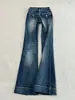 Jeans acampanados de tiro bajo estilo retro americano para mujer, nuevo estilo otoño 2026, corte ajustado, no apretados en las piernas, pantalones acampanados en forma de herradura