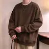Coleção Primavera/Outono 2026: Moletom Oversized com Gola Redonda para Homens, Novo Estilo Primavera/Outono, Blusa de Manga Longa Lisa para Casais